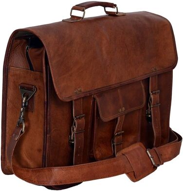 Сумка-портфель Komal's Passion Leather KPL 45.7 см (18 дюймів) шкіряна для ноутбука та документів, чоловіча сумка-месенджер