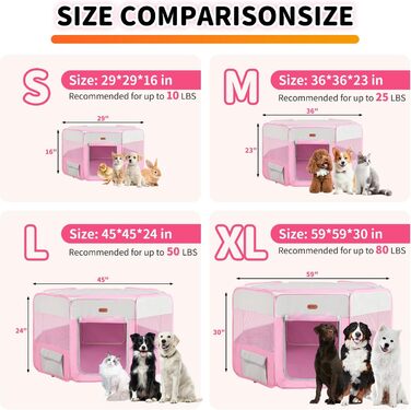 Летячий вольєр для котів, розкладний вольєр для котів, клітка-вольєр для котів, ігровий вольєр для кошенят, рожевий котячий вольєр для дому та вулиці, XL