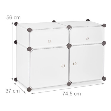 Relaxdays 4-Compartment Shelf System