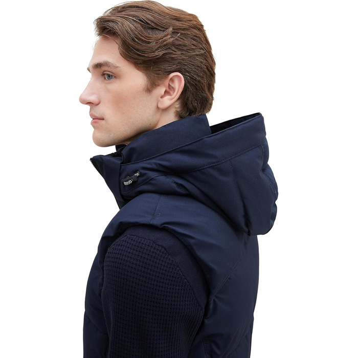 Жилет чоловічий Tom Tailor з капюшоном, стеганий, XXL, колір Sky Captain Blue