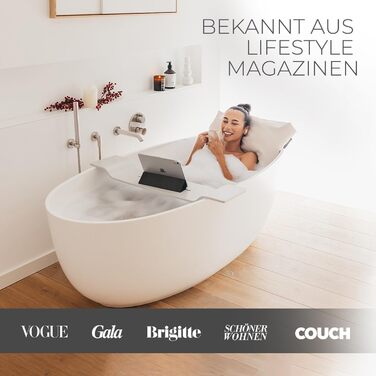 Bathtub | Revolutionary Comfort for Bathtub, Shower & Whirlpool | Washable & Quick-Drying Bath Cushion in | Wellness Bathtub Accessories Handmade in EU (Anthracite, Seat Cushion)