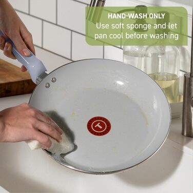 Набір посуду T-fal Refresh Ceramic 20 предметів, антипригарне покриття, жаростійкий до 100°C, сірий Moon Grey. Каструлі, сковороди, сотейник, керамічне покриття.