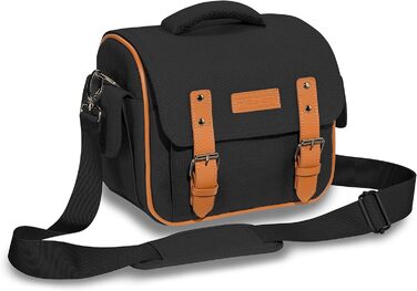 Сумка для камери Pedea Vintage для DSLR/SLR/DLSM з аксесуарами та об'єктивами, XL, чорна (з дощовиком)