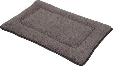 Килимок для тварин Spetebo з плюшу, 90 x 60 см, сірий - нековзний килимок-ліжко для собак та котів, м'яка підстилка, ковдра для домашніх тварин