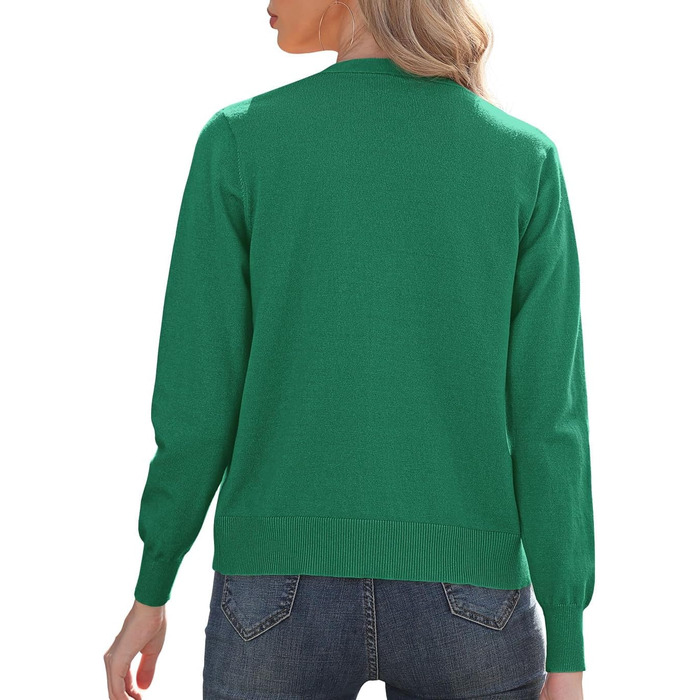 Кардиган жіночий Grecerelle, в'язаний, елегантний, темно-зелений (S)