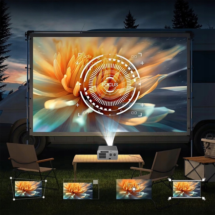 Проектор Zenwire Full HD 1920x1080 LED з WiFi та Android, підтримка 4K