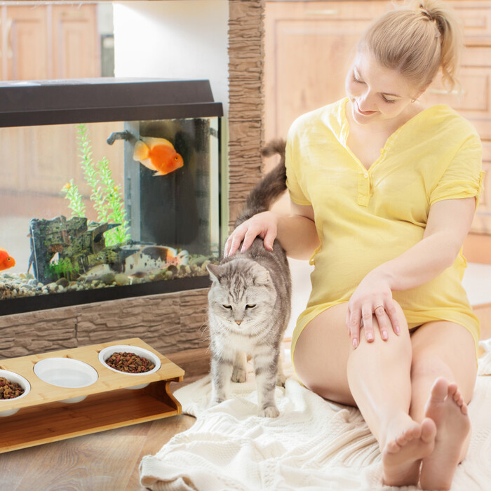 Станція годування котів Relaxdays з 3 мисками