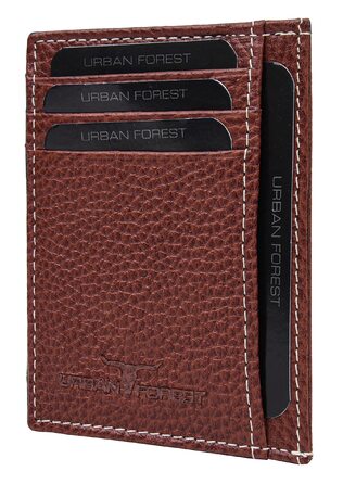 Картхолдер чоловічий Urban Forest Chris NDm Braun мінімалістичний шкіряний