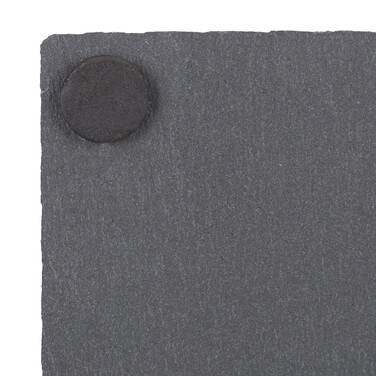 Relaxdays Slate Coasters, Set of 8, Bamboo Box