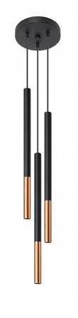 Підвісна люстра MOZAICA 3P, чорний/мідь, SL.0890 Sollux Lighting