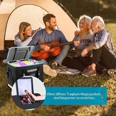 Сумка-холодильник INSMEER 48L: велика, для 65 банок, XXL, водонепроникна, для пікніків, кемпінгу, пляжу