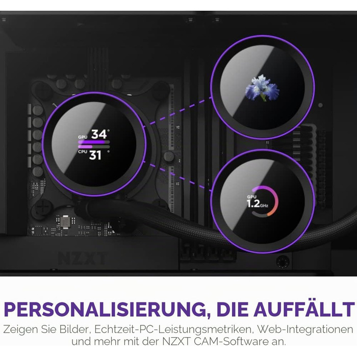 Рідинне охолодження процесора NZXT Kraken 280 RGB, 280мм, з LCD-дисплеєм, чорний