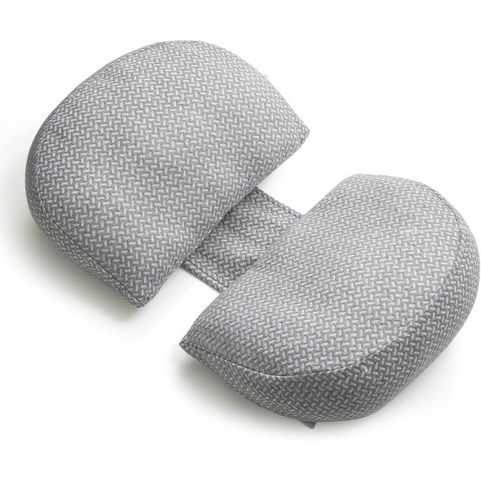 Подушка для вагітних Momcozy з кристального велюру U-подібної форми (145 см) - для тих, хто спить на боці, знімає напругу з спини та стегон (темно-сіра, W-подібна)