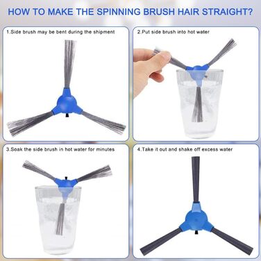 Запчастини для пилососів Eufy RoboVac 11S Max, 15C Max, 30C Max: 12 шт. (ролик, фільтри, щітки)