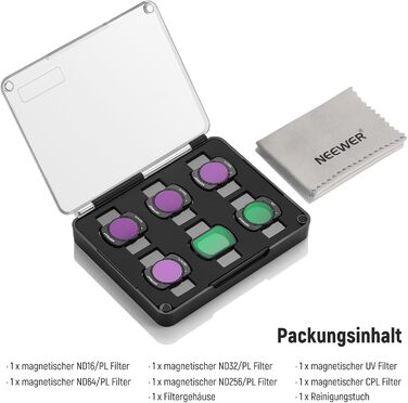 Набір фільтрів NEEWER для DJI Osmo Pocket 3: ND/CPL, UV, 6 шт.