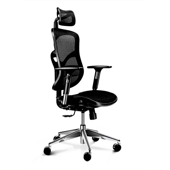 Ергономічне крісло Diablo Chairs V-Basic, тканина, чорне