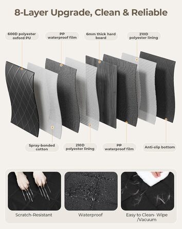 Килимок для собак у машину з жорсткою основою | Водонепроникний, антиковзний, захист від подряпин | 6-в-1, XXL, з ременями безпеки