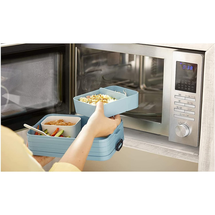 Mepal Bento Lunchbox Take A Break - ланчбокс для їжі з відділеннями, 1500 мл, колір Lila (великий набір)