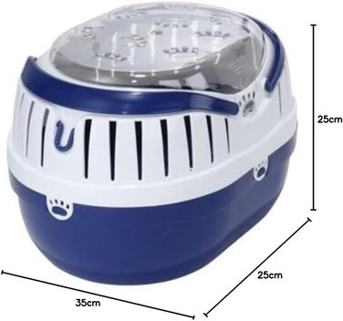 Транспортний бокс для тварин Europet Bernina Paw, блакитний, 35 x 25 x 25 см