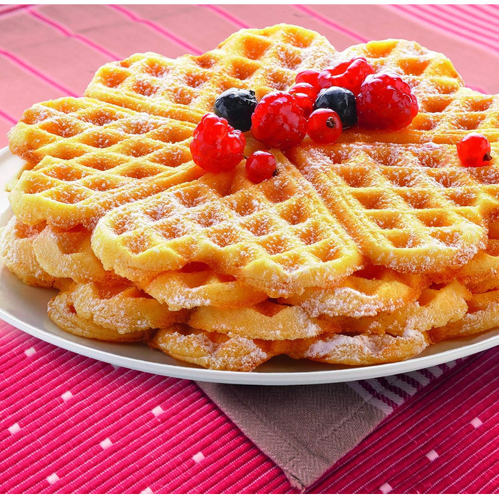 Tefal Heart Waffle Maker WM310D | Makes waffles in heart shape | Variable temperature control for desired browning | Non-stick plates | Batter collection tray | Black | 1000 W