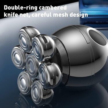 Електричний гострострумний апарат для гоління чоловічий 6-в-1 з LED дисплеєм, IPX6 водонепроникний, бездротовий, з індикатором заряду батареї