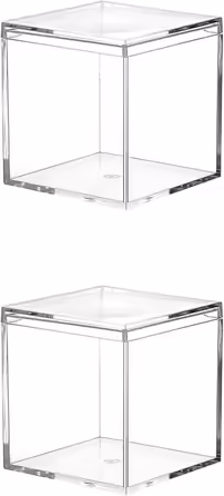 Круглі акрилові контейнери з кришкою, прозорі, 2 шт, 15×2,6 см, для зберігання цукерок, пігулок, намистин, дрібних прикрас