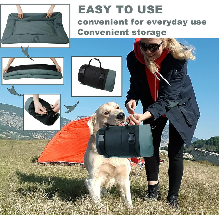 Килимок для собак та котів WESKIFAN: водонепроникний, портативний, 58 x 86 см, сірий