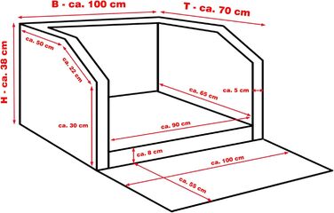 CopcoPet Автомобільне ліжко для собак у багажник 100x80x38 см, штучна шкіра, захист багажника, водовідштовхувальне, стійке до подряпин, нековзне, з захисним покривалом, для подорожей (Синій/Сірий)