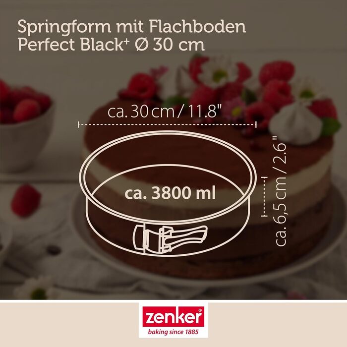 Форма для випічки Zenker Springform Perfect Black 26 см - антипригарна, сталь, до +230°C, Німеччина