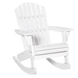 Крісло-гойдалка Outsunny Adirondack, 77 x 94 x 97 см, біле, стійке до погодних умов, ідеально підходить для садово-балкових меблів