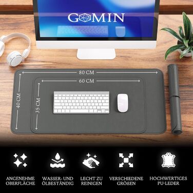 Килимок для столу GOMIN - PU шкіра, водовідштовхувальний, антиковзний, XXL (60x35 см)
