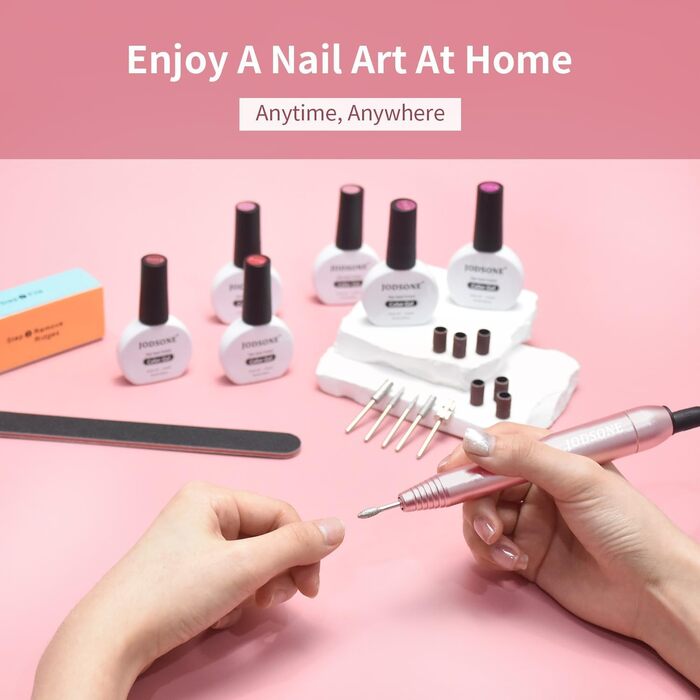 Електричний фрезер для нігтів JODSONE 6 в 1: професійний набір для манікюру та педикюру (акрил, гель)