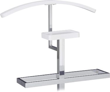Relaxdays Coat Rack for Men, Metal Clothes Stand, Silent Butler Free-Standing, Clothes Butler, HBT: approx. 111 x 45 x 21 cm (47 x 30 x 112 cm)