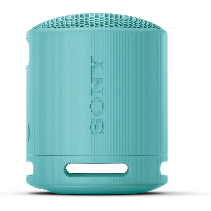 Портативна Bluetooth колонка Sony SRS-XB100 синього кольору: вологозахист IP67, до 16 год роботи, з ремінцем