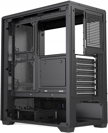 Великий комп'ютерний корпус ATX з USB 3.0, загартованим склом, сіткою (Mesh) та 3-ма RGB-вентиляторами