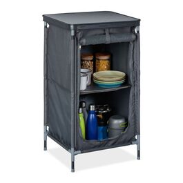 Relaxdays Camping Storage Cabinet with 2 Shelves