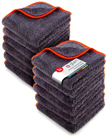 Мікрофібра для автомобіля Glart 443TPO4, 12 шт, 40x40 см, 600 GSM, серветки для полірування та чищення авто, помаранчеві
