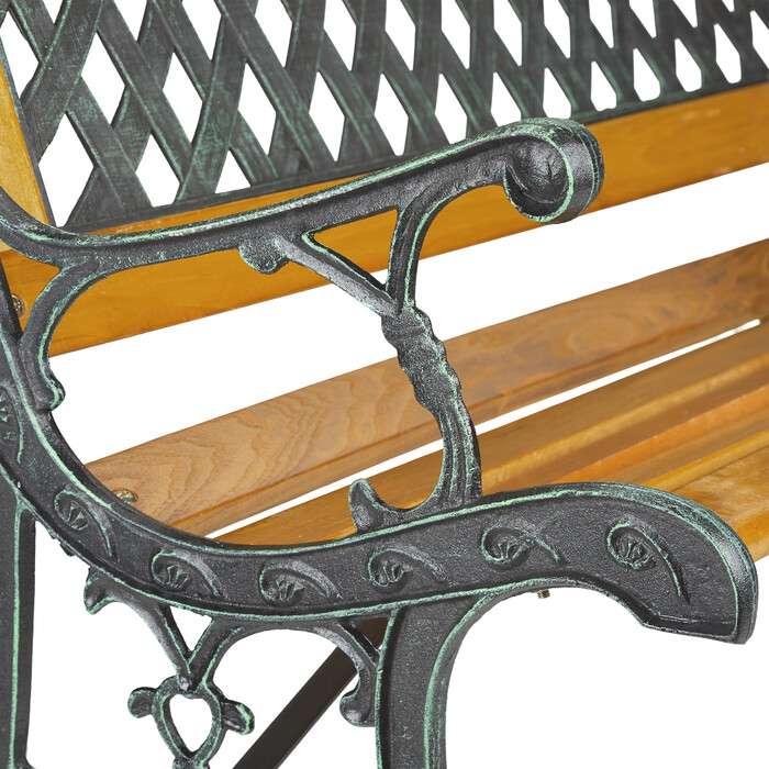 Relaxdays Garden Bench with Wicker Look