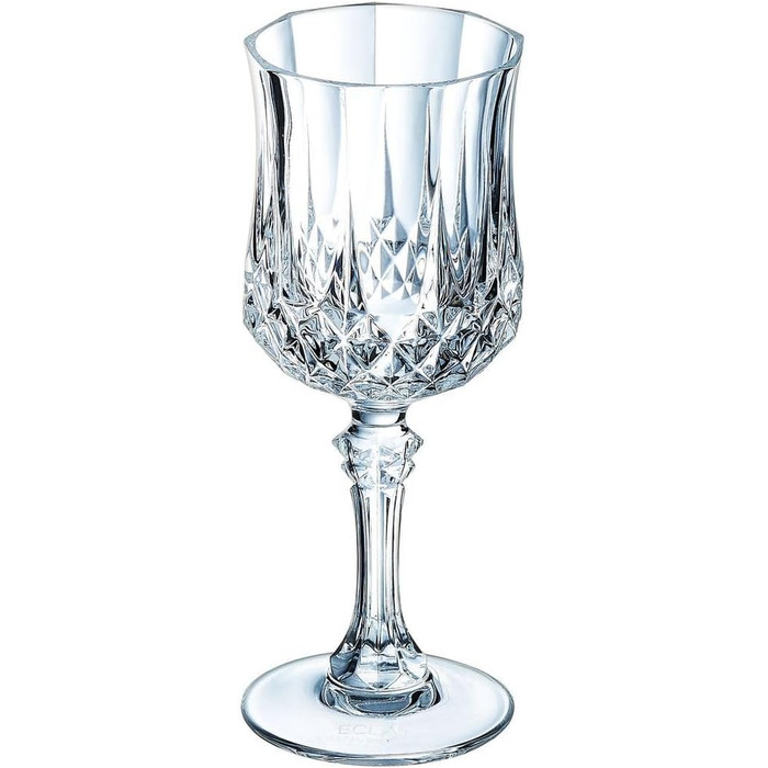 Cristal d'Arques Paris Longchamp - Wine Glass 170ml - Set of 6 - made of Kwarx - reinforced packaging - Shine, transparency, and high resistance