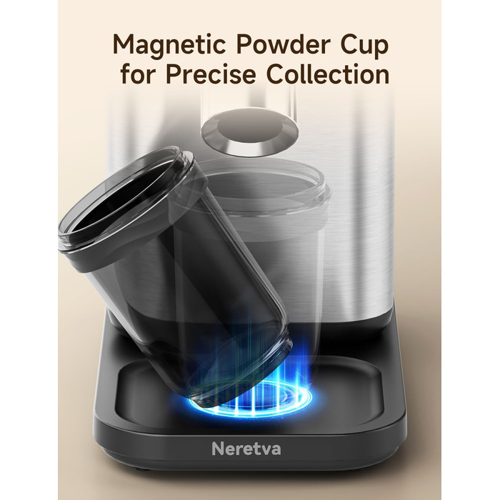 Професійна кавомолка Neretva з прецизійними жорнами, 40 штук. Електрична кавомолка з рівномірним помелом, антистатична, без залишків. Підходить для еспресо, фільтр-кави, френч-пресу, мока-кави. Сріблястий колір.