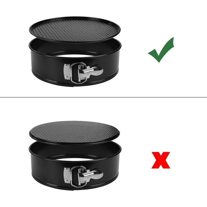 Набір форм для випікання тортів, круглі, знімний дно, антипригарне покриття, 3 розміри (10.2см, 18см, 22см)