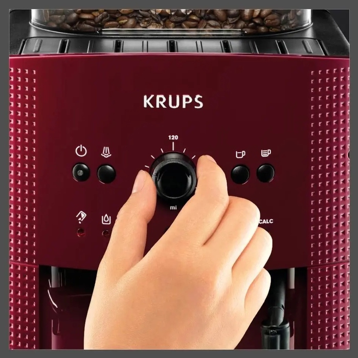Автоматична кавомашина Krups EA8107, 1450 Вт, червона