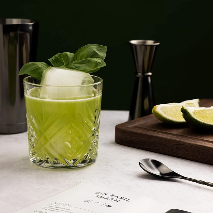 Набір для приготування коктейлів Navaris: шейкер, міксер та аксесуари (11 шт.) з рецептами - професійний барний аксесуар, чорний