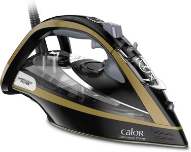 Відпарювач дорожній Calor Pure Dampfbügeleisen FV9839C0 - чорний/золотий (3000 Вт, 350 мл, 260 г/хв)
