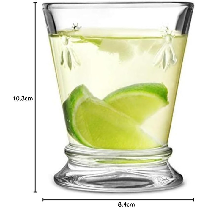 La Rochère Water Glass Bee Clear 260 ml - 1 Glass - beautiful drinking glass with a unique look