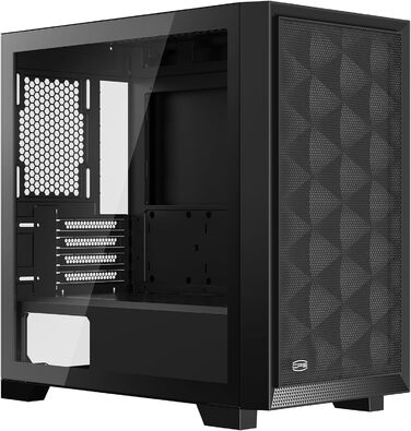 Корпус PCCOOLER C3T500 ARGB Tower ATX з 6 вентиляторами ARGB, сумісний з RTX 40 Series, подвійні скляні панелі, безрамна конструкція (Чорний)