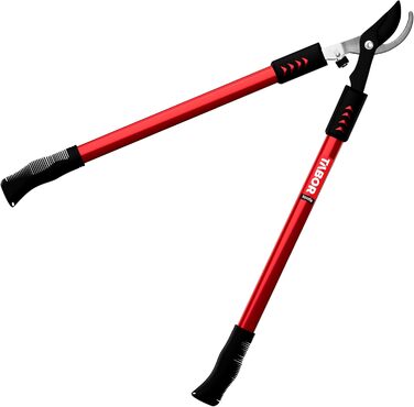 Секатор TABOR TOOLS GL16E для свіжої деревини до 35 мм, садові ножиці з високою силою різу, ергономічною ручкою, амортизатором та антипригарними лезами
