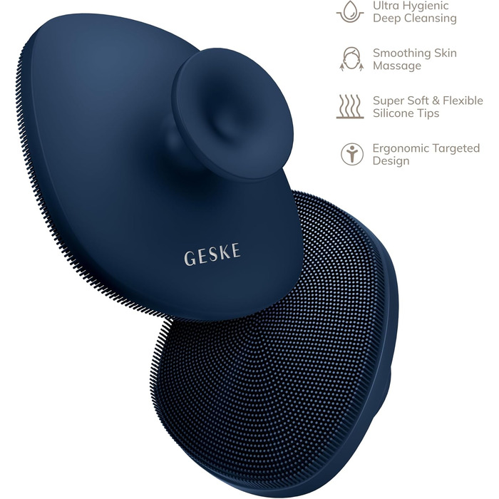 Силіконова щітка для тіла GESKE Body Brush 4 в 1 для глибокого очищення та масажу, Midnight