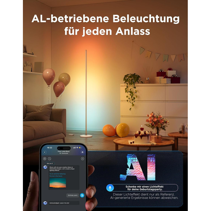 Govee LED-лампа настільна RGBIC, Wi-Fi, диммування, сумісна з Alexa та Google Assistant, 16 млн кольорів, 58 режимів, музичний режим, DIY для ігор та спальні (Золотий, 1 шт.)