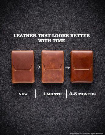 Crazy Horse Craft Leather Travel Bag, Cable Organizer, Wood Brown, Small Bag for Laptop Mouse, Cell Phone Charger, Electronics Accessories, Travel Essentials, Cord Case, Cosmetics, Makeup Holder